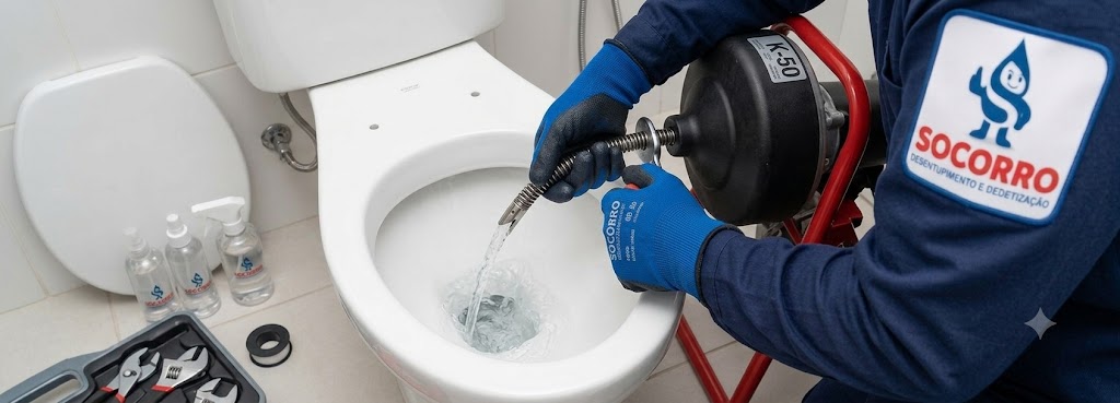 Profissional realizando Desentupidora de Vasos Sanitários em Ilhota